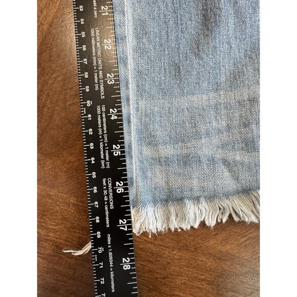 Dear John "Erin Slim Straight" Jeans Distressed Women’s Size 26 Striped Sides - Picture 3 of 12